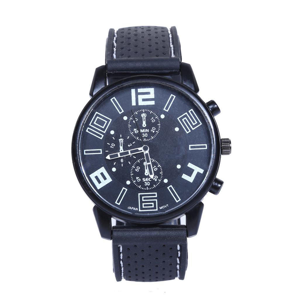 

Мужская мода из нержавеющей стали спортивные крутые кварцевые часы наручные аналоговые часы One Size белый