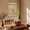 Kitchen Witchery Herb Guide Wall Art Decor, Vintage Style Educational Chart, 14x18.5inches, Linen Canvas Wall Hanging Poster for Kitchen,Dining