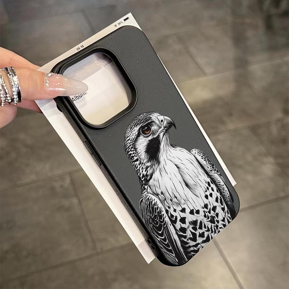 Falcon Portrait Pattern Phone Case Suitable for iPhone 17 16 15 14 13 12 11 Pro/Max/Plus Anti Drop and Shockproof Back Cover