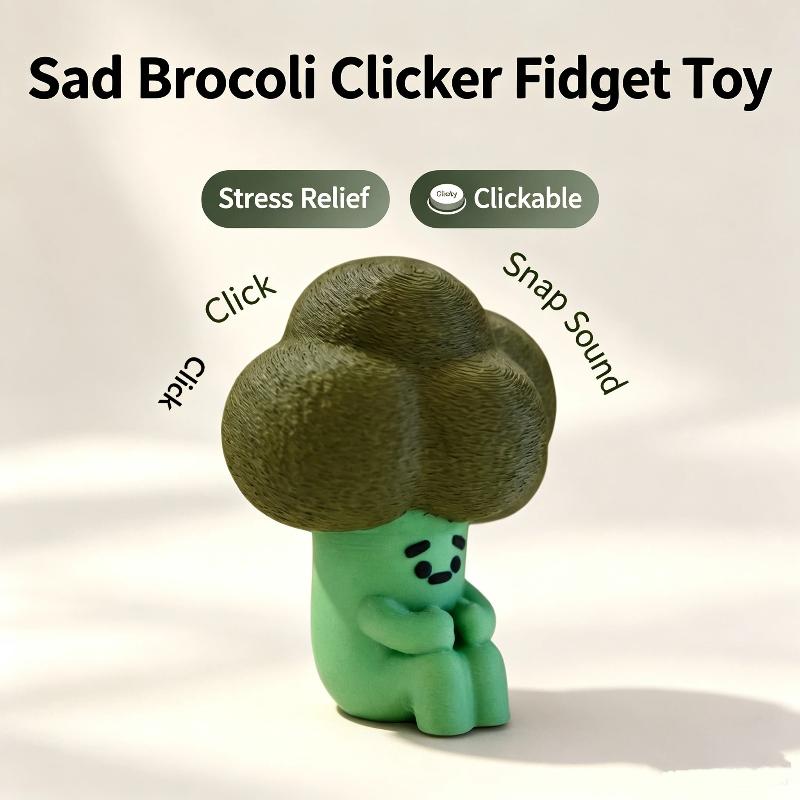 Creative Mini Fidget Keychain Built-in Mechanical Buttons Cute Frog Eagle Chick Broccoli Design for Bag Pendant Party Favors