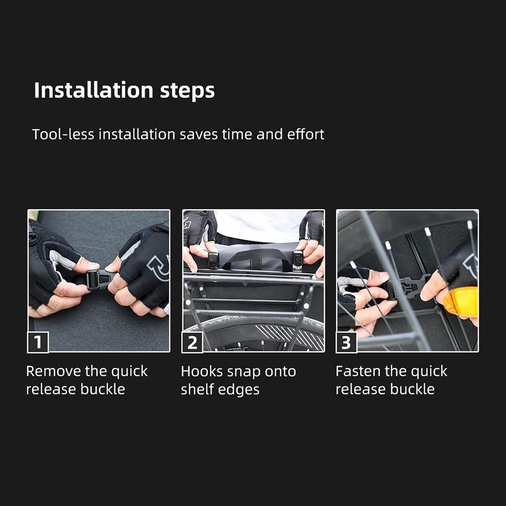 Bike Rack Bag Bike Cargo Bag with Handle Bike Rear Seat Cargo Bag Large Capacity Seat Carrier Bag Rack Trunk Bags for Cycling