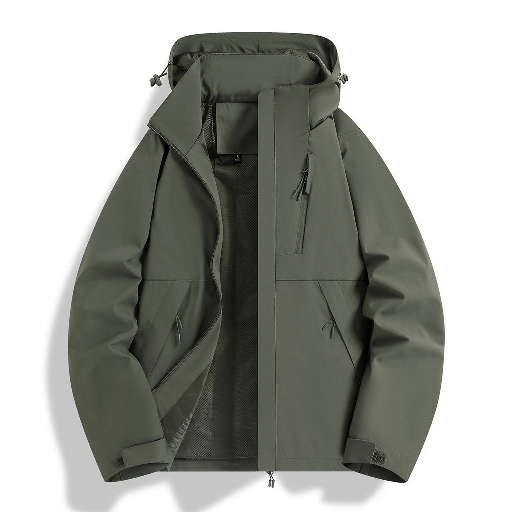 Unisex Single-Layer Windproof & Water-Repellent Jacket: Thin Mountaineering & Workwear, Spring/Fall, Customizable Logo Available