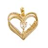 Korean-Style Zircon Heart Pendant for Women - Trendy and Versatile DIY Accessory
