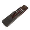 3pcs-slot Geniue Cowhide Pen Pencil Storage Cover Case Box Bags Magnetic Drawer Hand Made Student Accessories Tools Man Gift