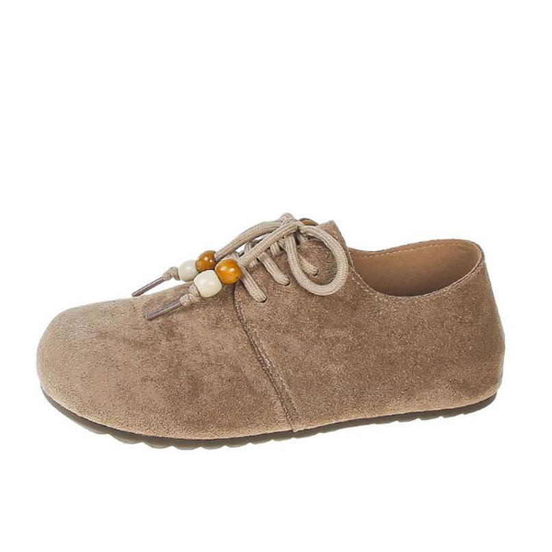 Fashion 2025 Vintage Style Women's Casual Shoes Flat Bottom Comfortable Moccasin Women Single Shoes Lace Up Ankle Sneakers Women Loafers