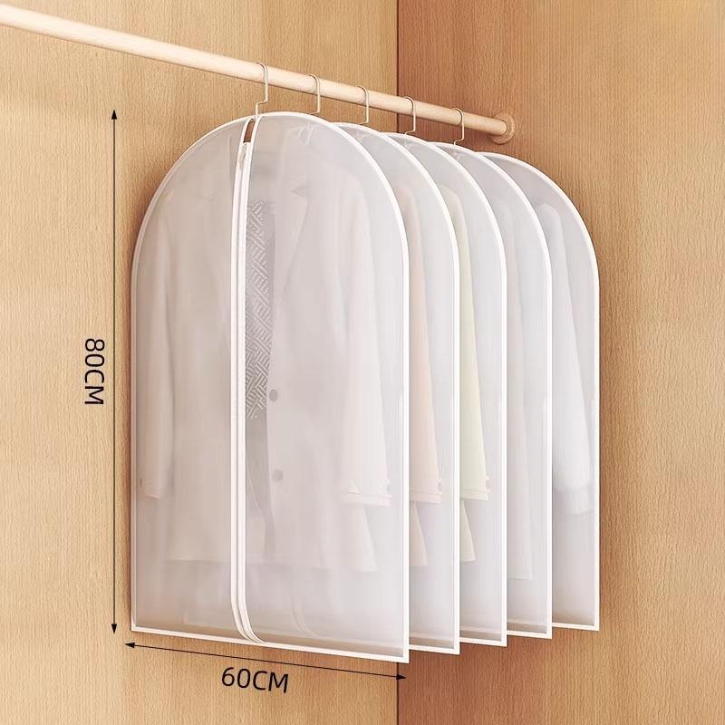 

1-20pcs Clothes Dust Cover Transparent Thickened Washable Dust Bag PEVA Household Dust Cover Coat Suit Cover Hanging Clothes Bag 1pc