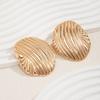 Fashion Jewellery Gift Shell Ocean Chunky Earring Trendy 2024 Gold Silver Color Exaggerated Large Piercing Earrings Geometric