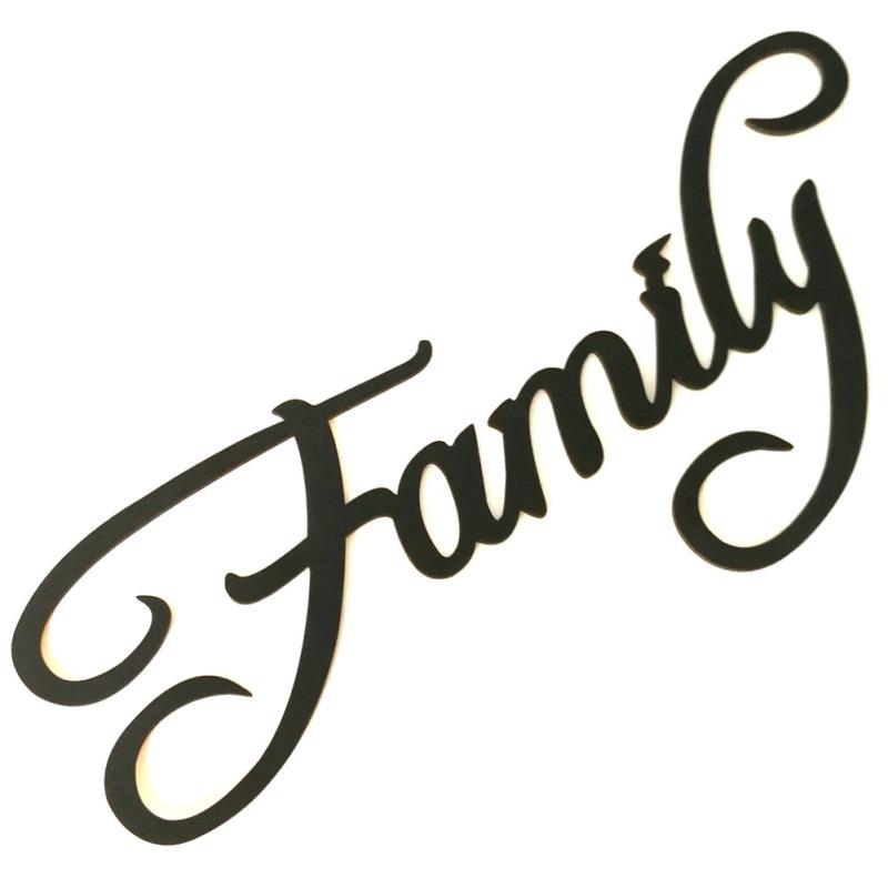 Träsvart Bokstavsväggdekoration Snygg Hängande Hängeprydnad