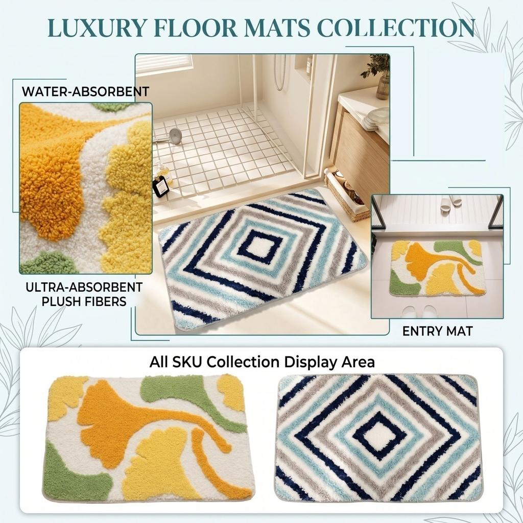 4060cm Absorbent Non Bathroom and Entryway, Quick Drying Kitchen Floor
