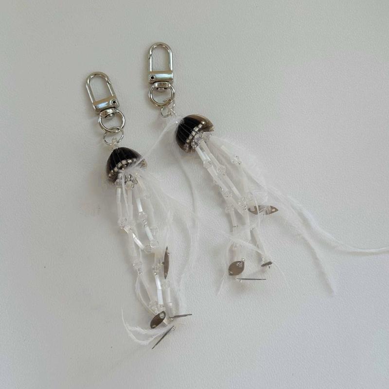 Unique Keychain Star Key Ornament Bag Pendant Delicate Jellyfish Decoration Aesthetic Bag Charm for Daily Party Use