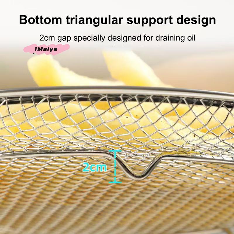 Reusable Stainless Steel Filter Tray Disk - round Mesh Basket for Frying Grilling Kitchen Strainer Fruit & Vegetable WaterFilter