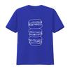 Black Hamburger Print T Shirt for American Fashion Lovers vintage Washed Unisex Soft homme streetwear Stylish Versatile