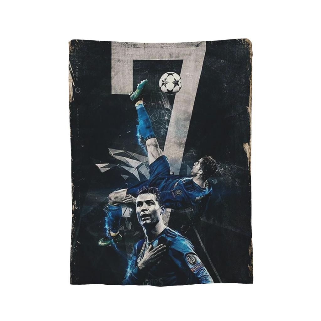 CR7 Football Blanket Cover Fleece Throw Blanket Bed Sofa Printed Soft Warm Bedspreads,