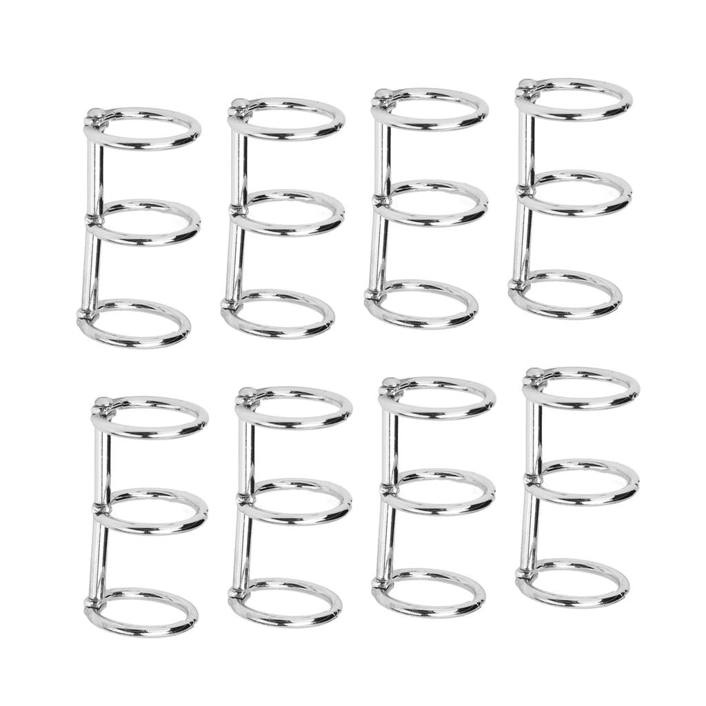Rings Reusable 3 Hole Electroplated Metal Hand Account Paper Loose Leaf Binding Rings
