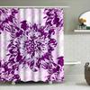 Delightful Purple Blossom Shower Curtain Floral Print Bath Decor for Home Bathroom Decoration Pink White Floral Bath Shower Curt