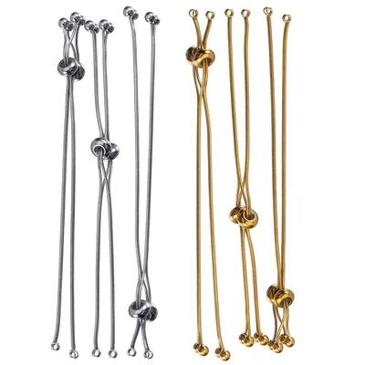 5Pcs Stainless Steel Extension Chains Gold Stainless Steel Chains Jewelry Decoration