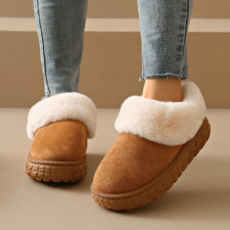 Fashion Fashion New Round Toe Comfortable Wear-resistant Casual Snow Boots Winter Suede Sexy Large Size Walking Boots for Women