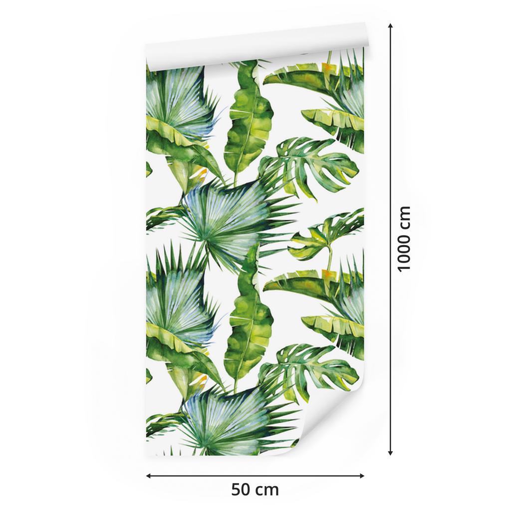 Tropical Leaves Jungle Wallpaper for Living Room and Bedroom 50x1000