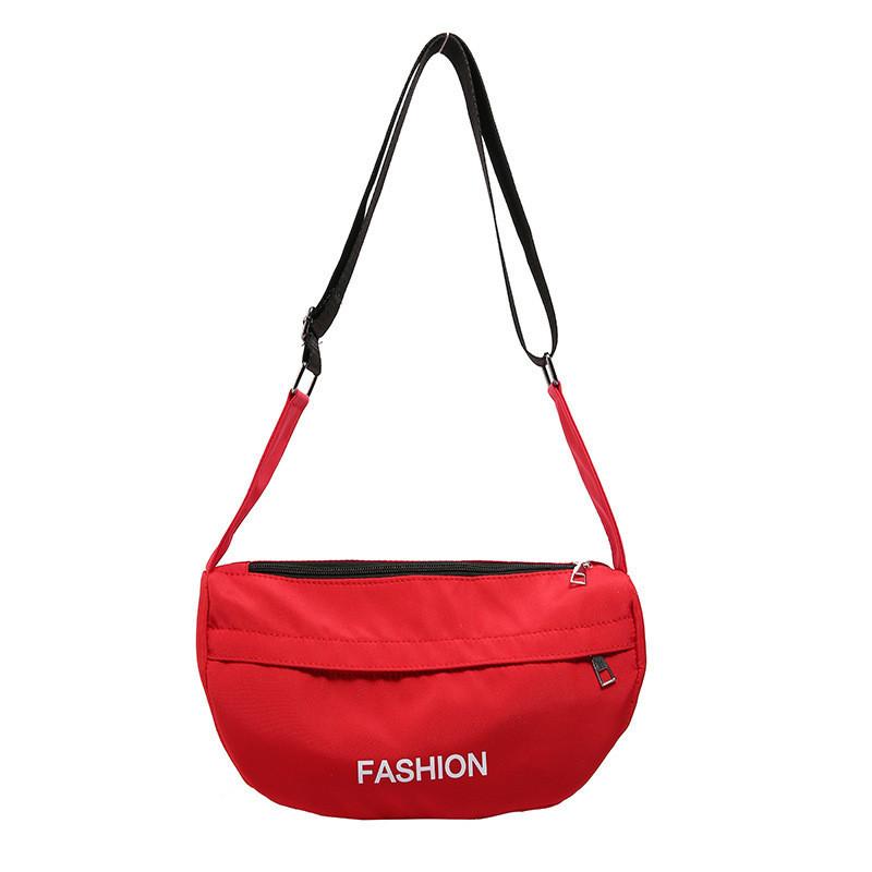 2024 New Simple Casual Tote Bag Women Large Capacity Crossbody Bag Street Fashion Nylon Duffel Bag красный