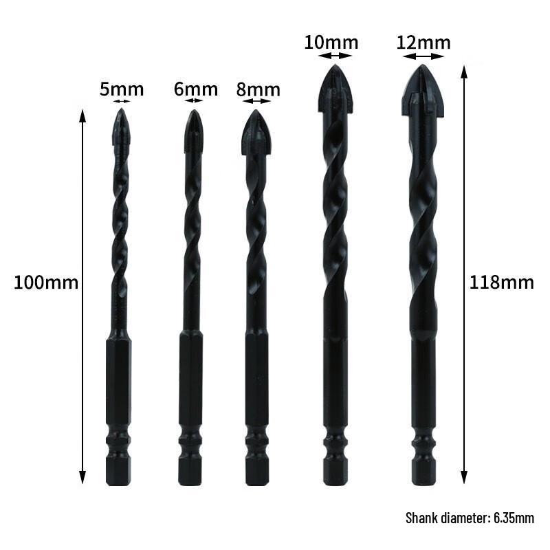 Hex Shank Triangle Drill Bit for Tile and Glass