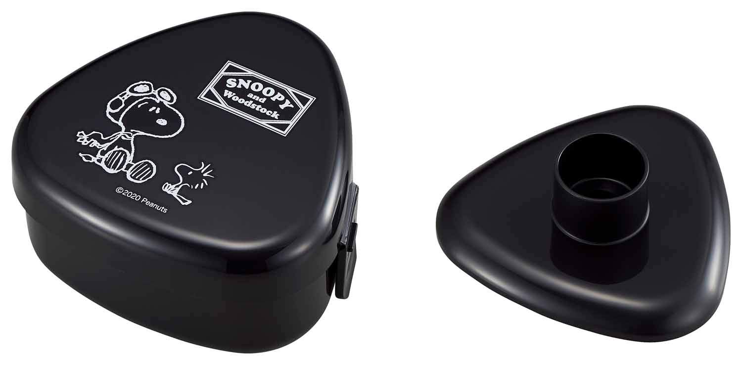 

OSK Lunch Snoopy Bomb Rice Ball Case that You Can Make Without Made in Microwave Large Time Lunch Box for Box, Black, Gripping, 290ml, Japan,