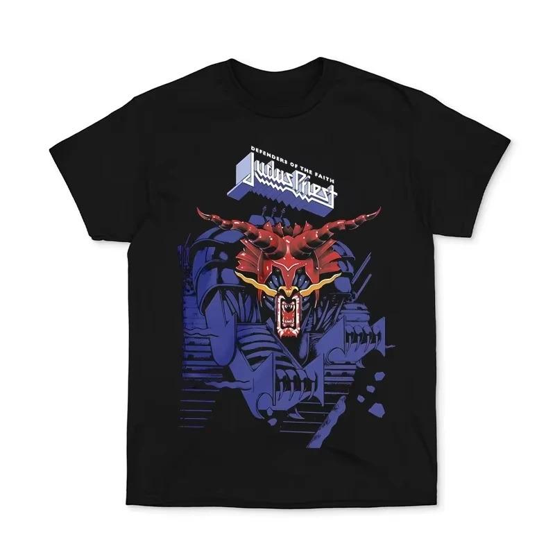 Hot Sale Classic British Heavy Metal Band JUDAS PRIEST Graphic Print T-shirt Men Women Cotton Streetwear Hip Hop Oversized Short Sleeve Summer New Top