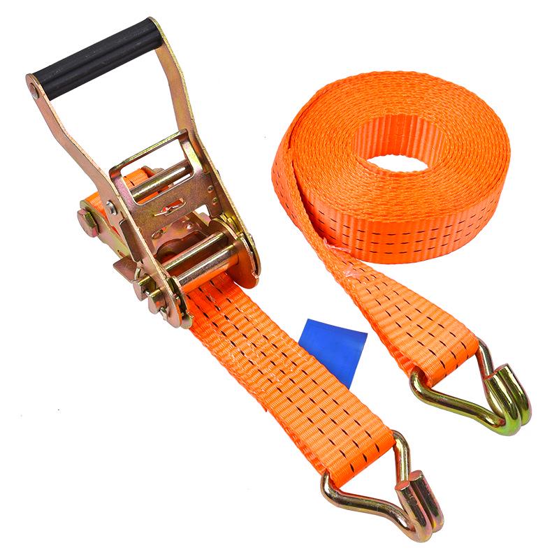 1.5" High-Strength Polyester Tie-Down Strap with Double Hook Ratchet for Cargo Securing