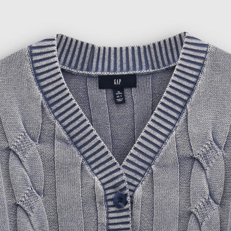 GAP Women's Cotton Cable Knit V-Neck Cardigan