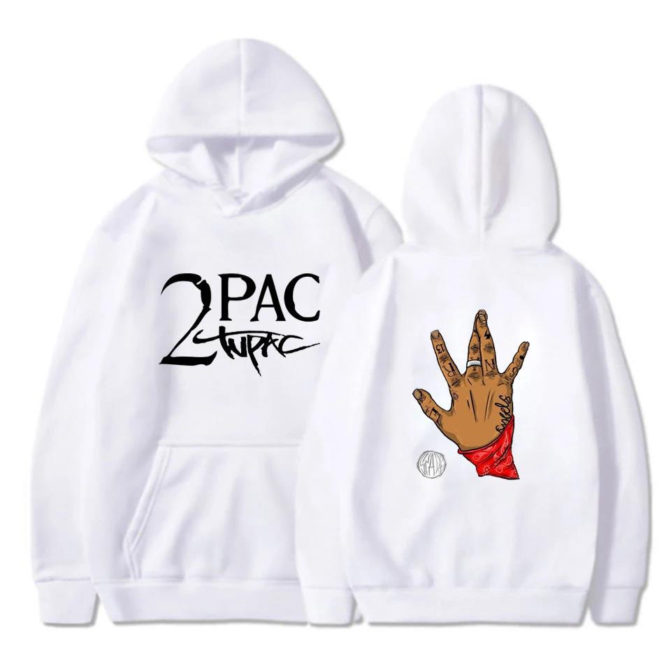 Gangsta Rap 2Pac Hoodies Sänger Grafikdruck Sweatshirts für Fans Lässige Langarm Kleidung für Männer/Frauen Sudaderas Hoody
