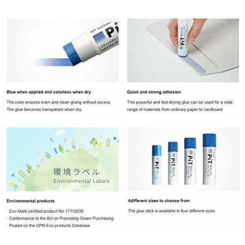 Tombow Pencil Glue Stick Disappearing Pit N PT-NC Blue Body Size: 25x100mm/Capacity Approx. 22g/40g