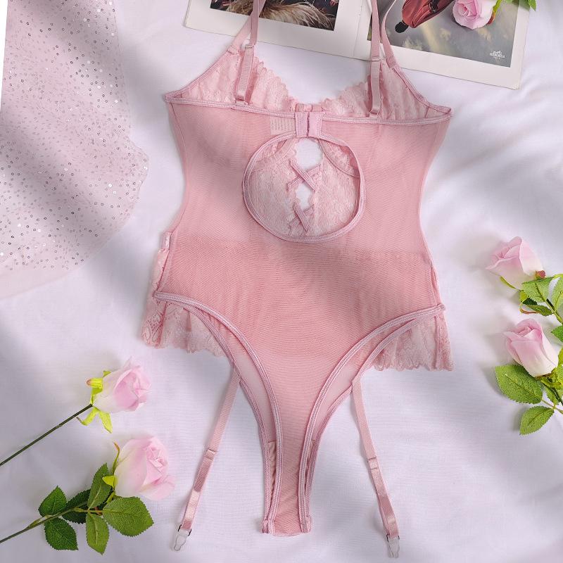 Sexy Lingerie Lace Bra And Panty Set Exotic Costumes Sensual Transparent Lace Erotic Apparel Porn Sex Outfit Top and Briefs