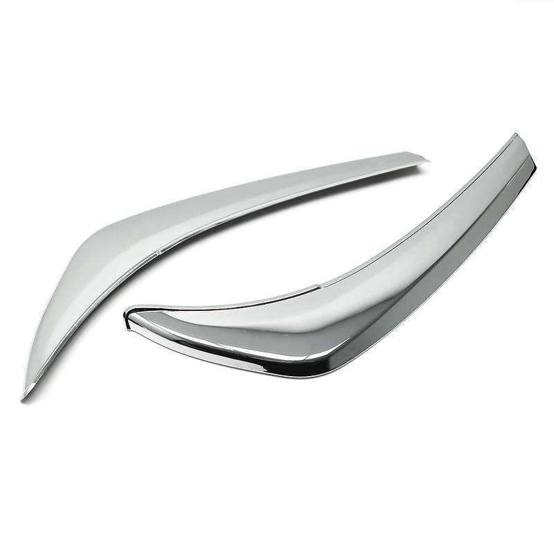 Car Styling ABS Chrome Headlight Eyebrow Eyelid Cover Trim Car Accessories For Toyota Land Cruiser FJ200 LC200 2015-