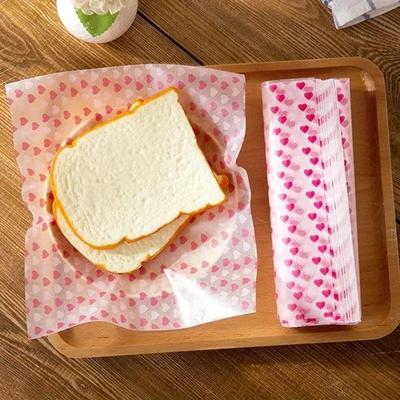 Papier ciré de cuisson imprimé résistant à l'huile pour pâtisseries, sandwichs et hamburgers