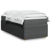 VidaXL Slat Bed Base with Mattress Dark Grey 80x200 Cm Fabric 3285526