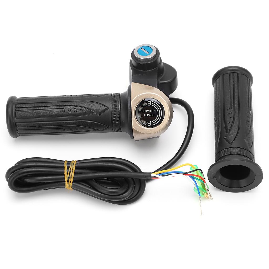 24V Electric Bike Throttle Grip with LED Display Waterproof Electric Scooter Throttle Handle