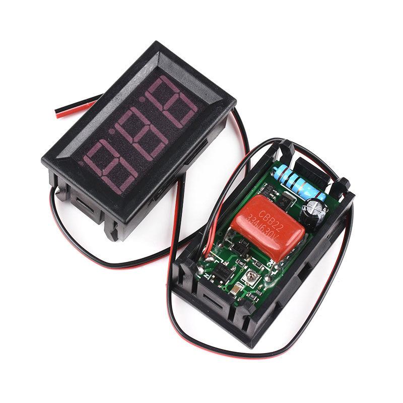 Two-Wire LED Digital AC Voltage Meter for 70V-380V-500V Mains Power.