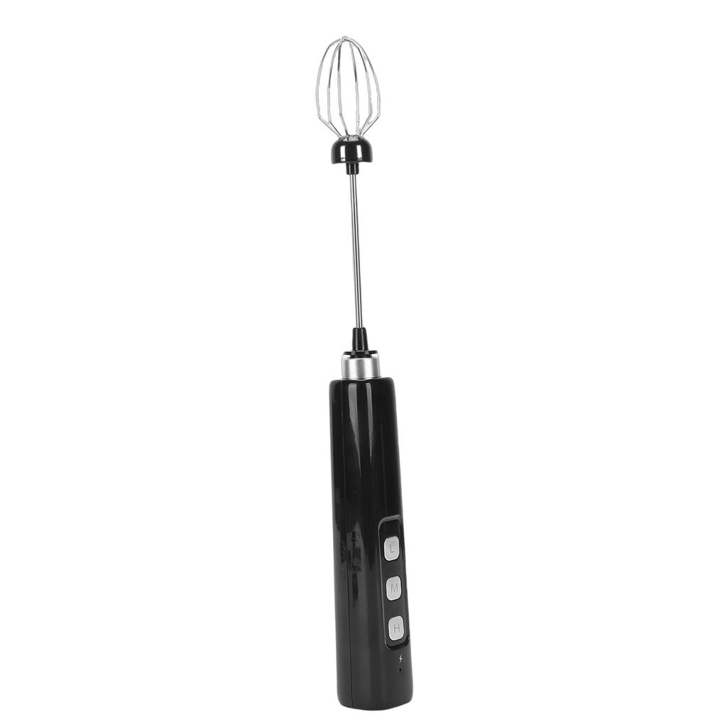 Powerful Milk Frother Wand USB Rechargeable Stainless Steel Handheld Drink Mixer for Coffee