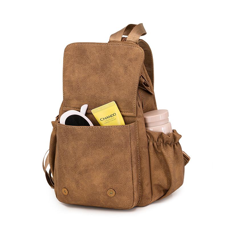 PU Damen Retro Brusttasche Mehrzweck Große Kapazität Umhängetasche Leichter Rucksack