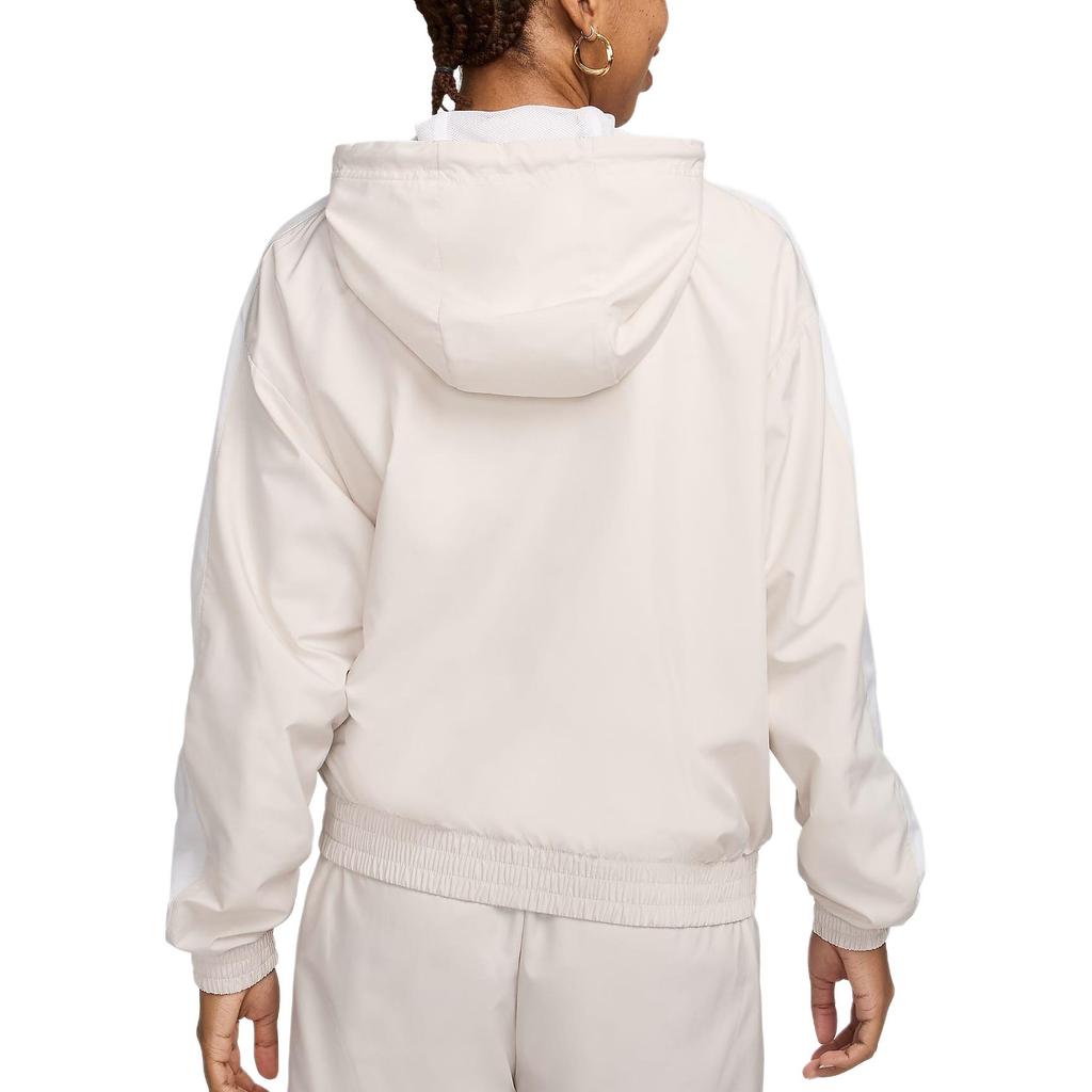 Nike Sportswear Classic Woven Solid Color Hooded Zip Long Sleeve Jacket Women Jackets Light-Color FV6298-104