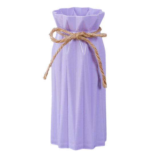 Woven Faux Rattan Vase for Flowers Plastic Weaving Texture Flower Vase Small Decorative Vase for Living Room Farmhouse Entryway Home Decor