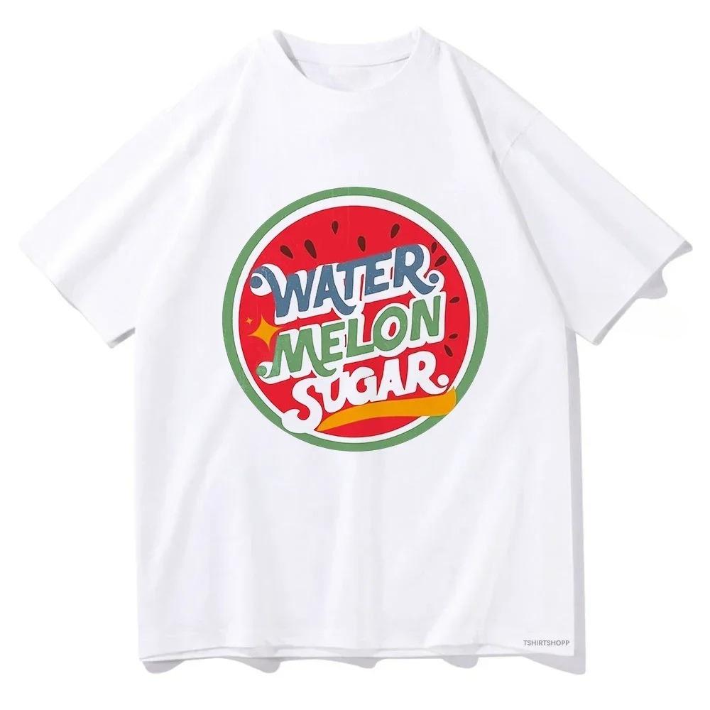 Damen Vintage Wassermelone Grafik T-Shirt Lustig Y2K Ästhetik Koreanischer Stil Streetwear Sommer Lässige Kurzarm Tops M
