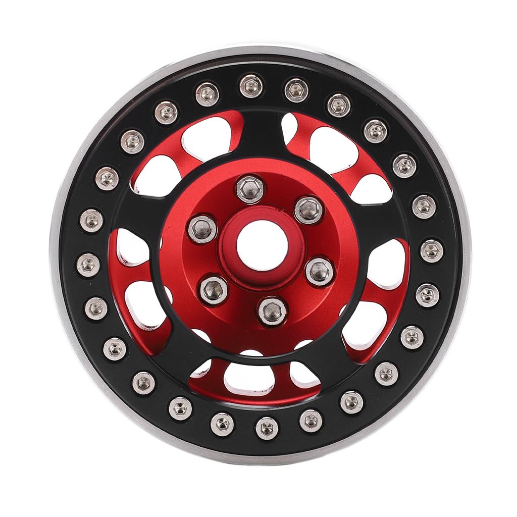 2Pcs RC Wheel Hub Aluminum Alloy High Wear Resistance CNC Machining 1.9in Remote Control Car Wheel HubRed