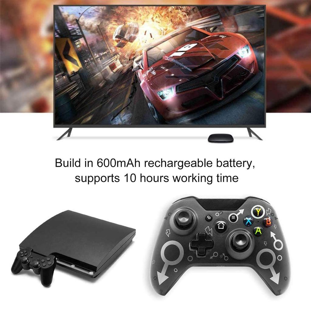 Wireless Controller for Xbox One / Xbox One S / Xbox One X / Xbox Series X / PS3 / PC, 2.4GHZ Wireless Game Controller with Dual Vibration