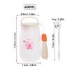Cute Oat Breakfast Cups With Spoon Portable Plastic Food Container Reusable Leak Proof Salad Yogurt Cup Microwave Safe