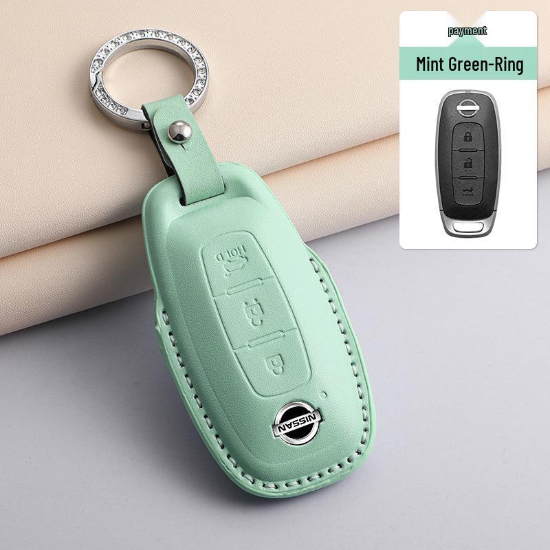 PU Key Case for 2023 Nissan Altima, 14th Gen Sylphy, Qashqai, X-Trail, Kicks, Murano, Tiida – Available in 3 Colors.