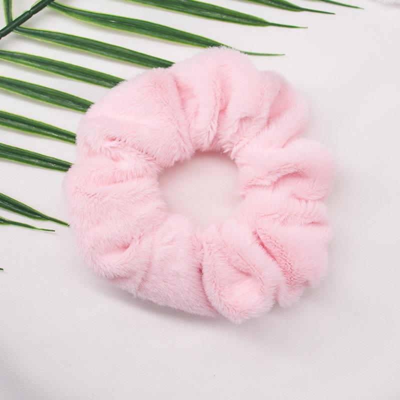 Korean Retro Plush Scrunchie for Girls - Jennie-Inspired Thick Ins Style Hair Tie