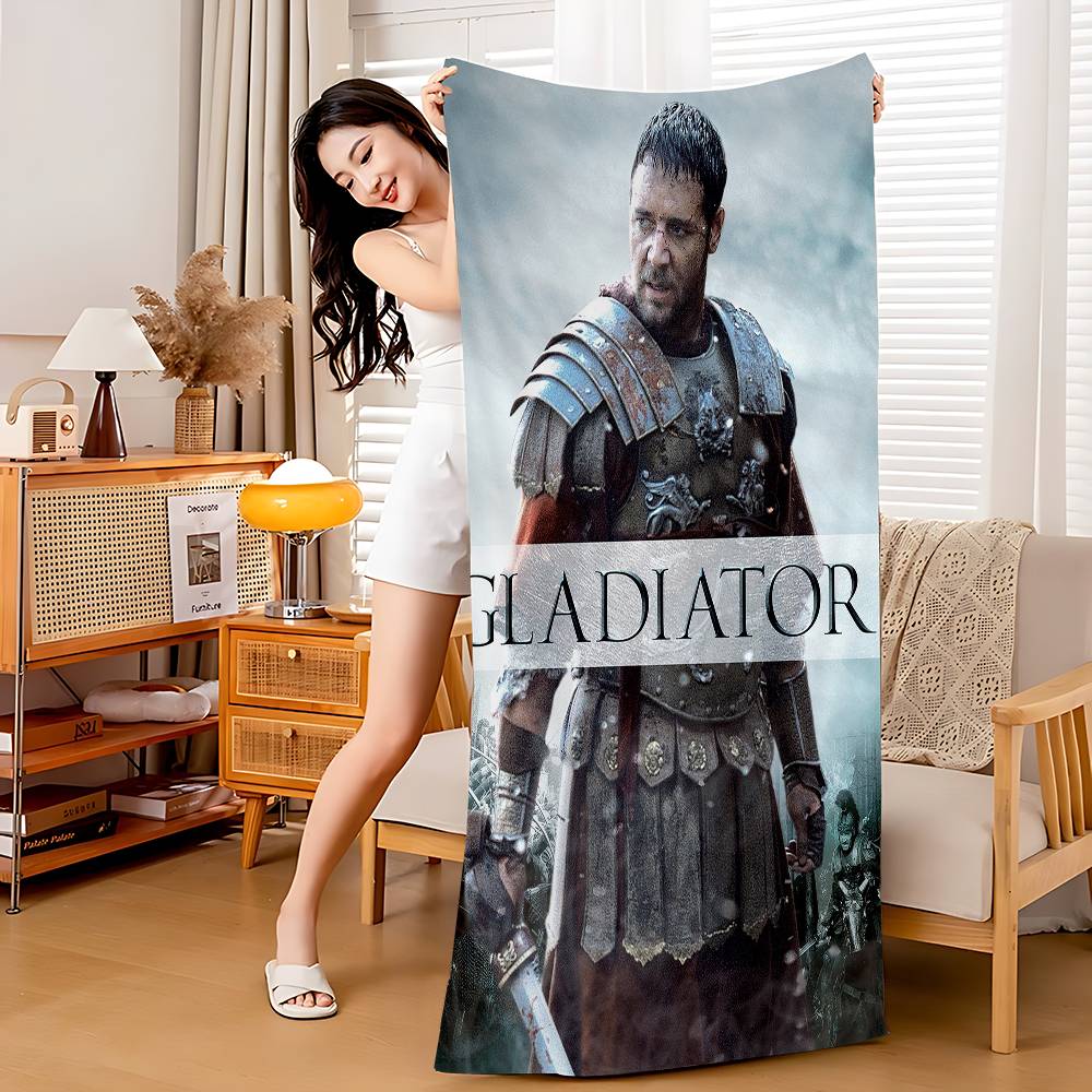 Gladiator Klassischer Film Strandtuch Bunte Badetücher für Mädchen Mikrofaser Schnelltrocknend Sandfrei Strand Yoga Spa Fitnessstudio Pool