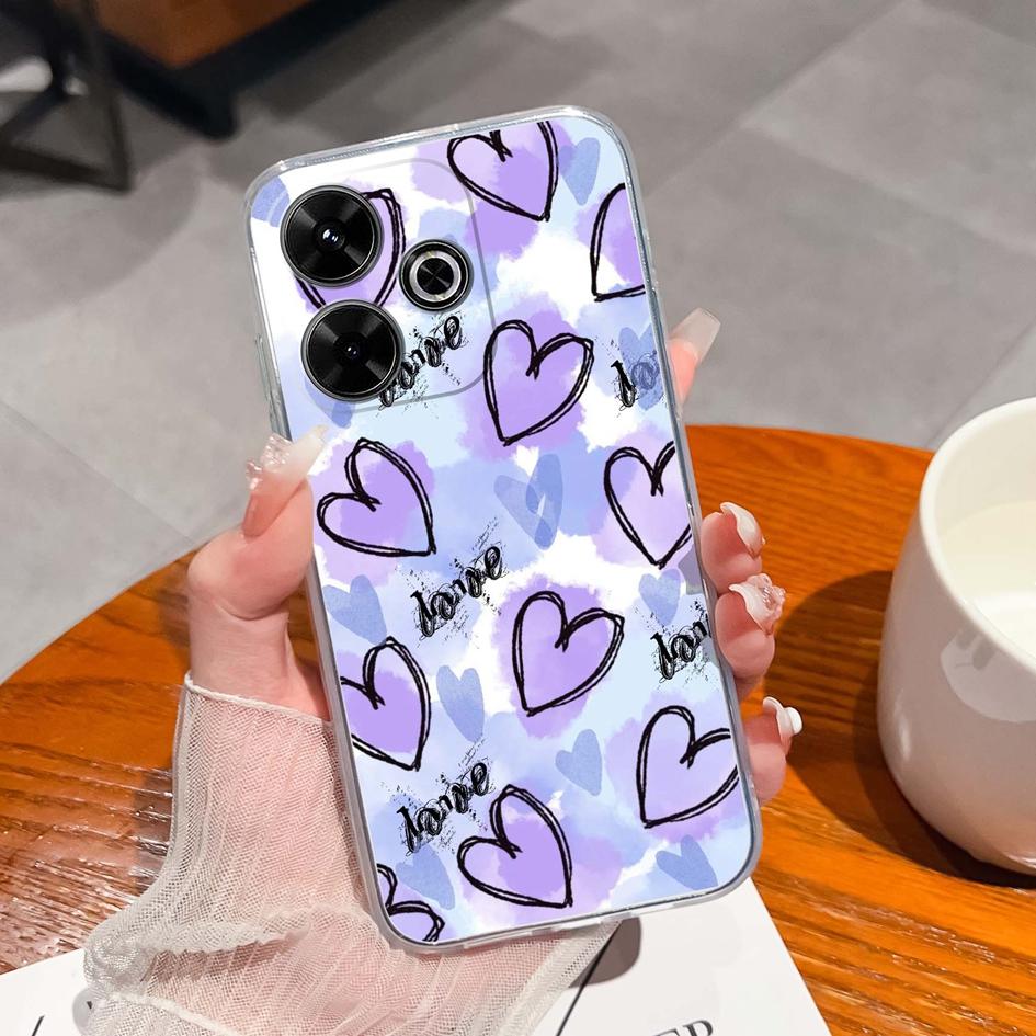 Populární pouzdro s graffiti motýlem pro Xiaomi Redmi 13 13C 14C A3 Note 13 Pro K70E K60 Ultra Nový kryt Měkký silikonový Ochrana proti pádu Průhledné pouzdra na telefon pro Redmi