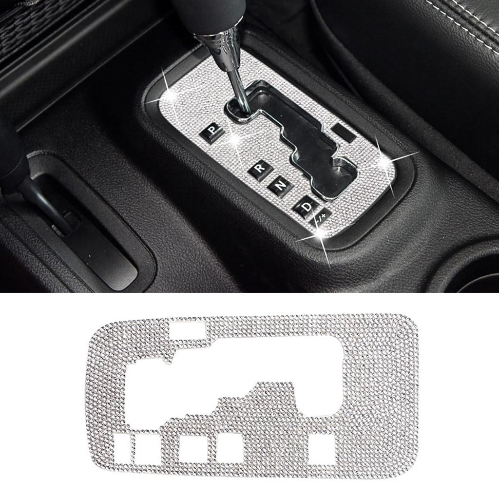 Bling Gear Shift Box Trim Sticker Panel Cover For Jeep Wrangler JK JKU 2012-2018 Car Styling Decoration Interior Accessories