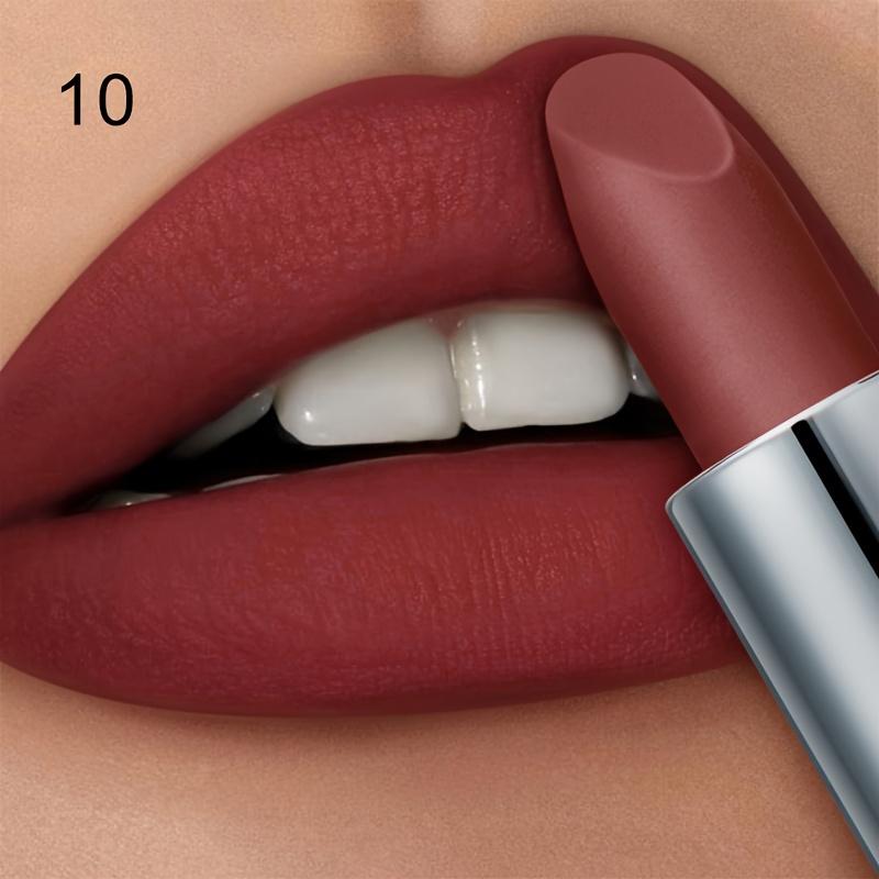 

Матовая роскошная губная помада, водостойкая долговечная глазурь для губ, насыщенные цвета, блеск для губ, высокопигментированный макияж для губ, подарок для женщин 10#
